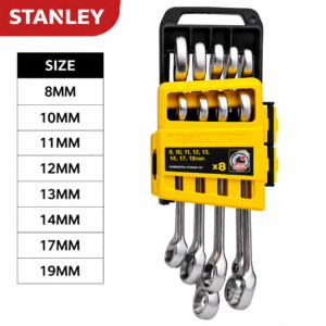 STANLEY Combination Spanner Set (8mm–19mm, 8pcs)