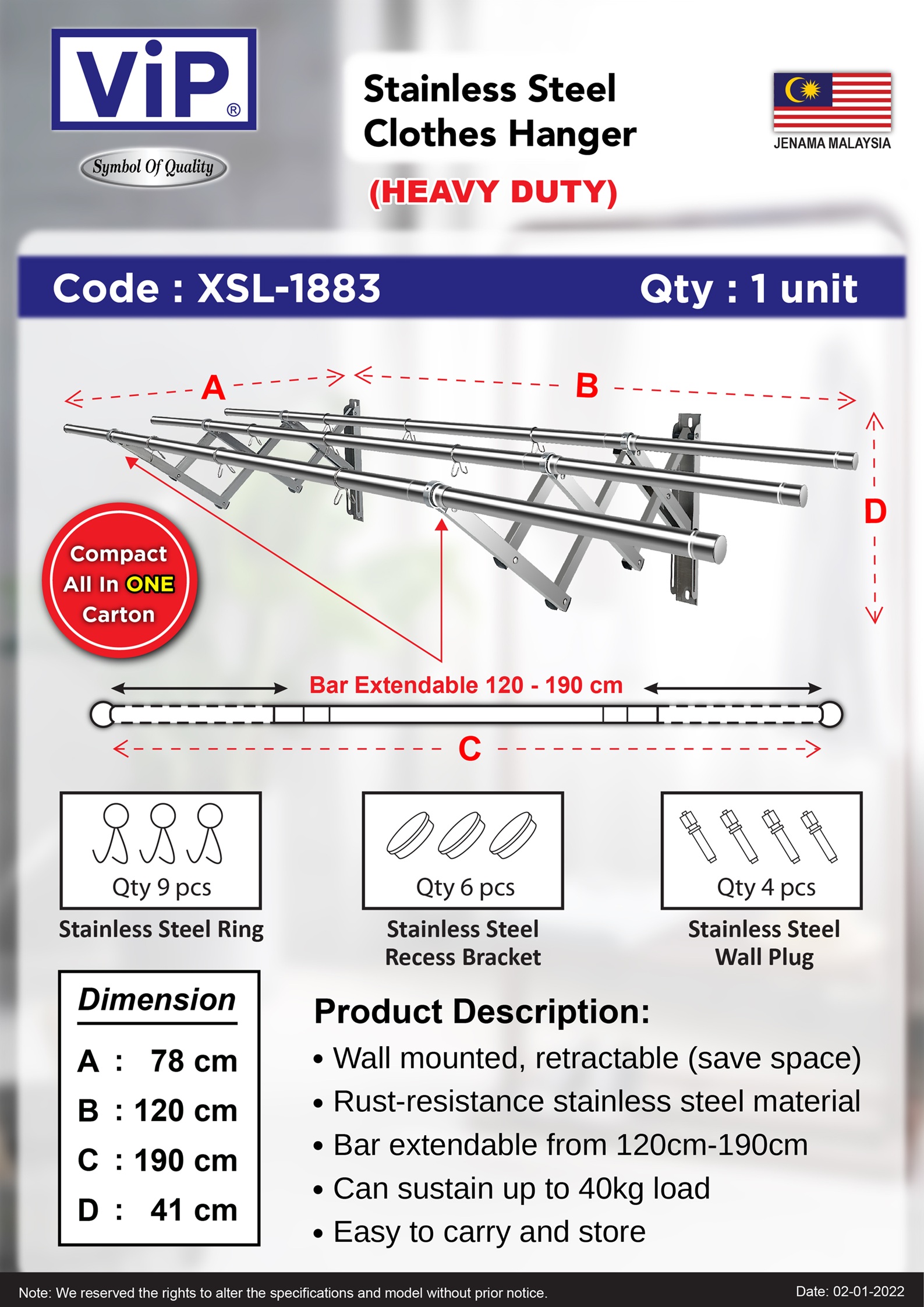 VIP 04 - St. Steel Clothes Hanger